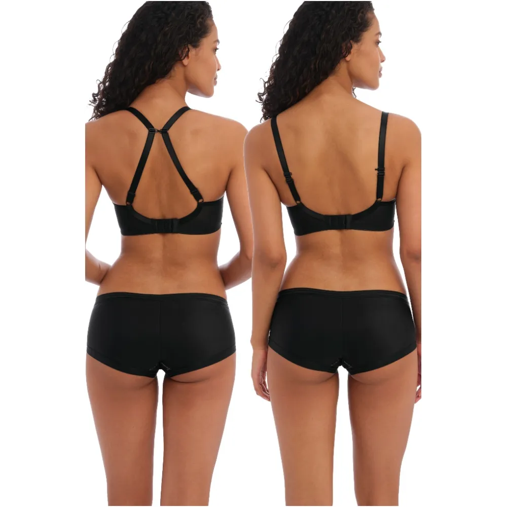 Freya Tailored  czarny Deco plunge biustonosz usztywniany