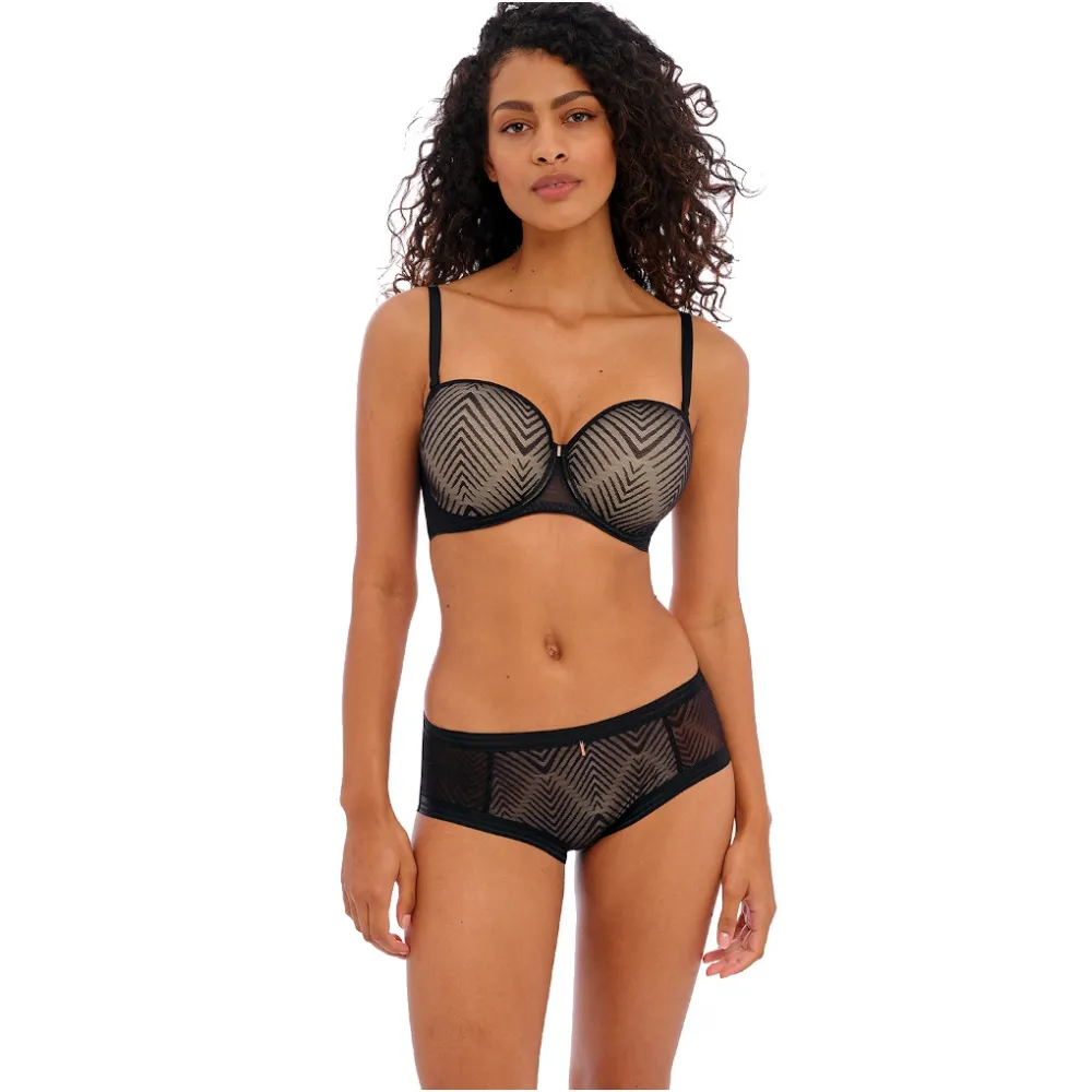 Freya Tailored czarny strapless biustonosz bez ramiączek
