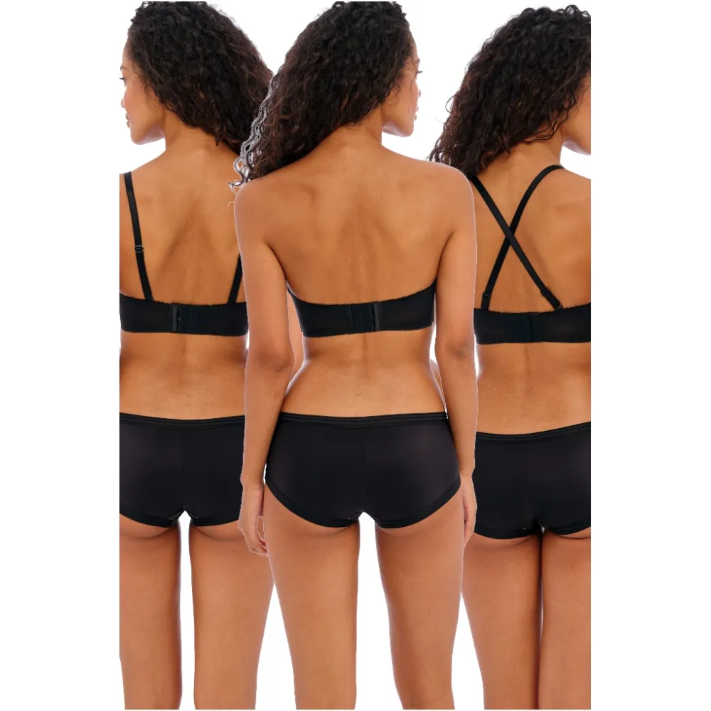 Freya Tailored czarny strapless biustonosz bez ramiączek