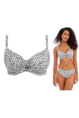 Freya Cala Selva leopard plunge soft biustonosz do stroju kąpielowego