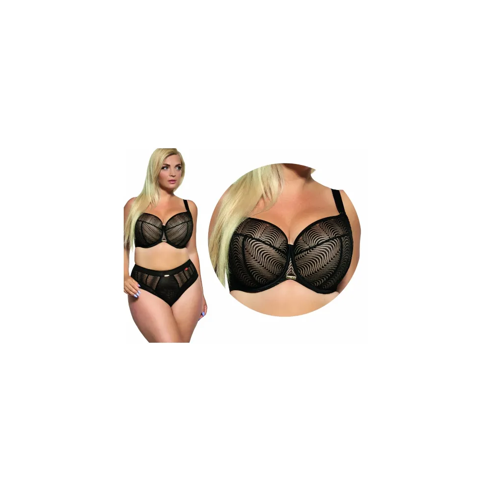 KrisLine Susanne czarny full cup biustonosz soft