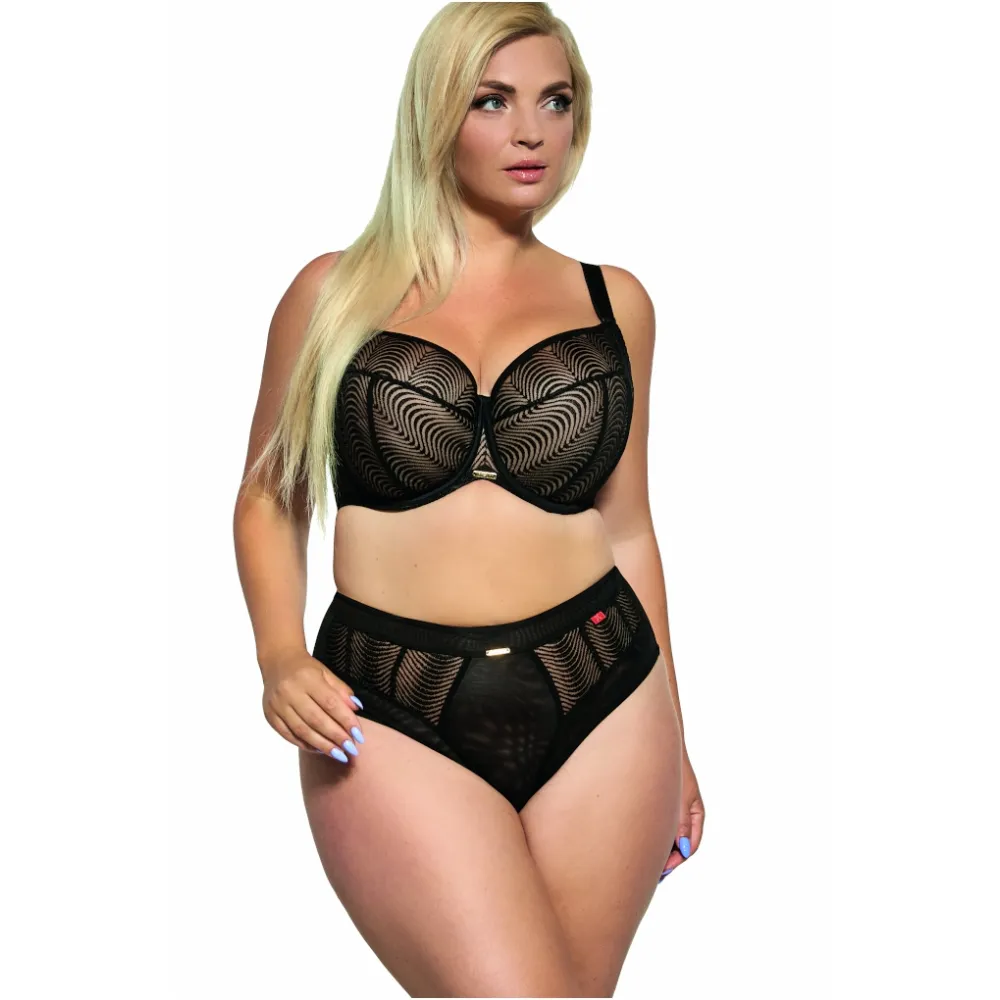 KrisLine Susanne czarny full cup biustonosz soft