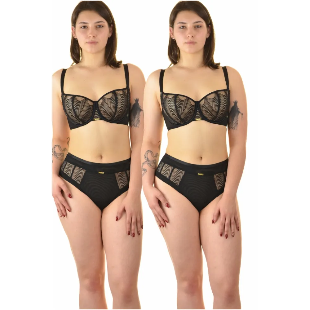 KrisLine Susanne czarny biustonosz halfcup soft
