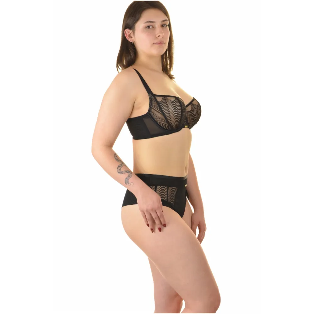 KrisLine Susanne czarny biustonosz halfcup soft