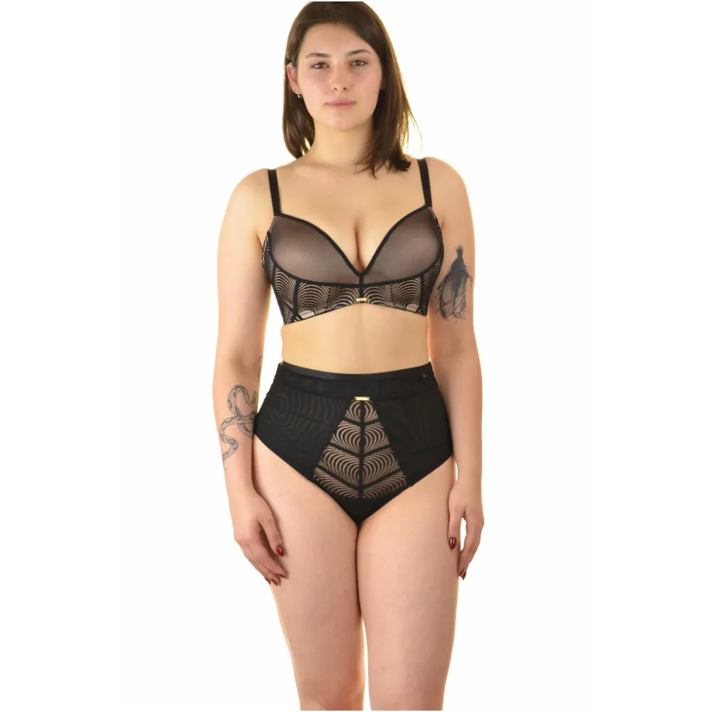 KrisLine Susanne czarny biustonosz brassiere smart push-up bez fiszbin