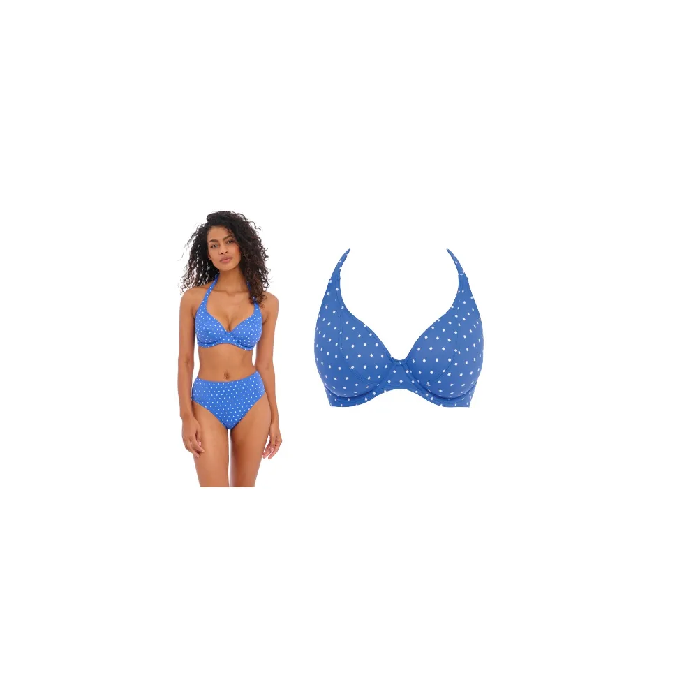 Freya Jewel Cove azure halter bikini biustonosz do stroju kąpielowego