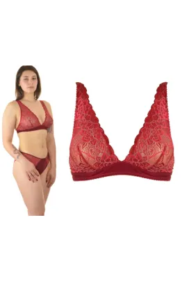 Nessa Falon biustonosz bralette soft bordo