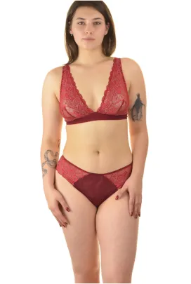 Nessa Falon biustonosz bralette soft bordo