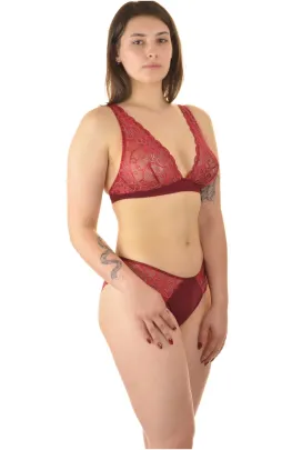 Nessa Falon biustonosz bralette soft bordo