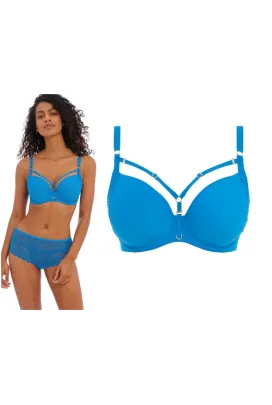 Freya Temptress med blue deco plunge biustonosz usztywniany