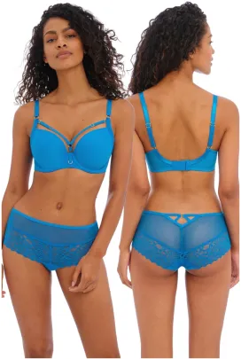 Freya Temptress med blue deco plunge biustonosz usztywniany