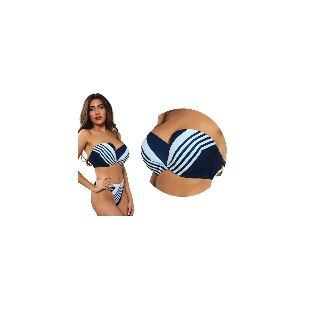 KrisLine Blue Mare balconette MHM nightblue biustonosz do stroju kąpielowego usztywniany