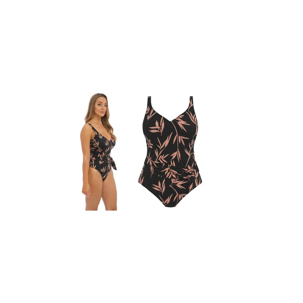 Fantasie Luna Bay lacquered black jednoczęściowy kostium kąpielowy