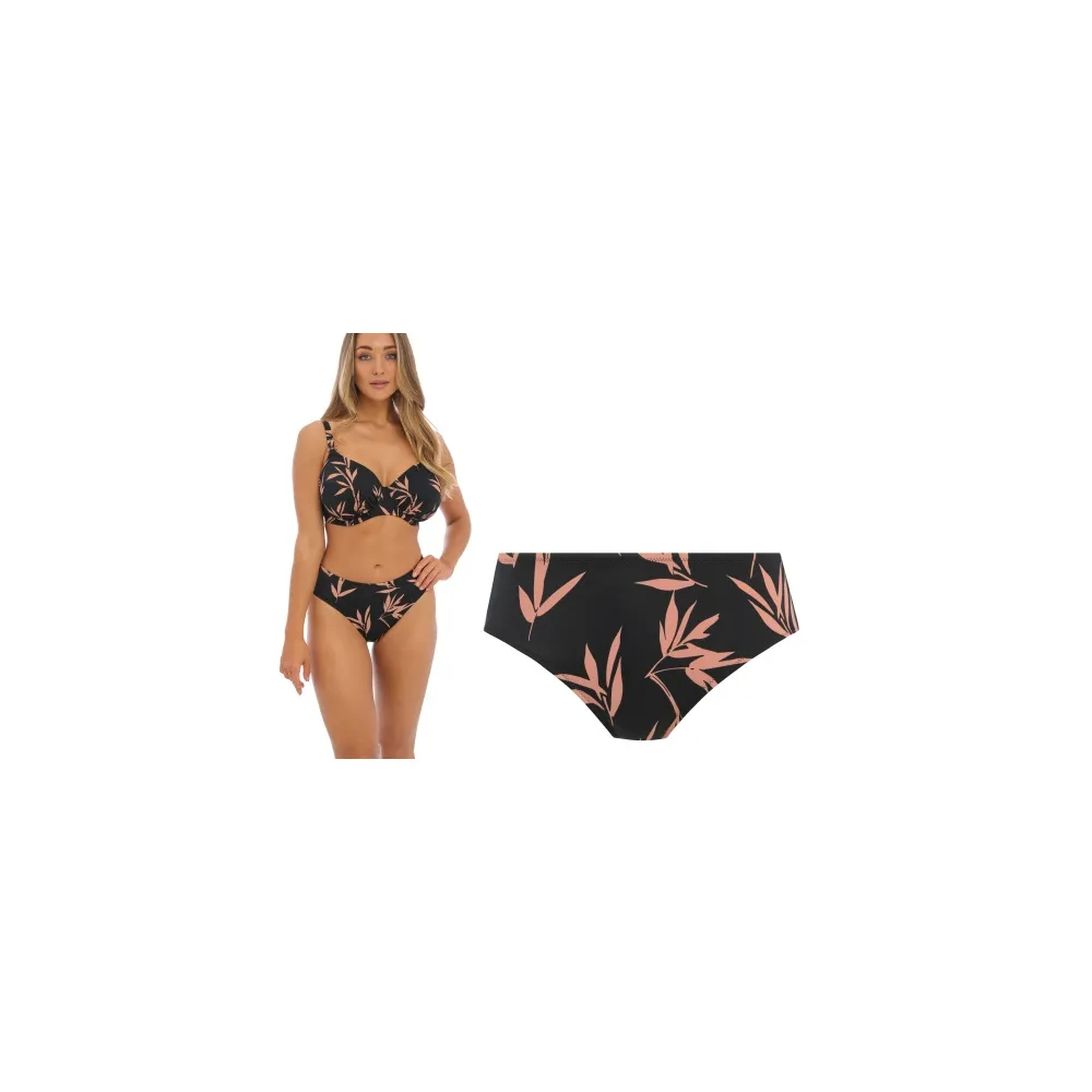 Fantasie Luna Bay lacquered black figi midi mid rise do stroju kąpielowego