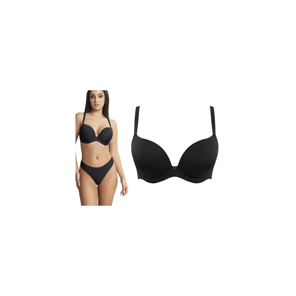 Cleo by Panache Faith noir plunge usztywniany biustonosz do dekoltów