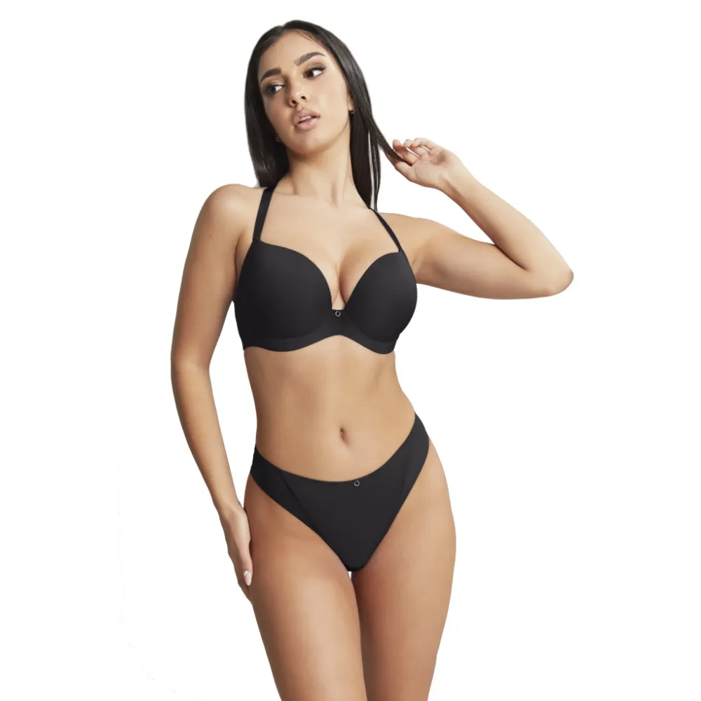 Cleo by Panache Faith noir plunge usztywniany biustonosz do dekoltów
