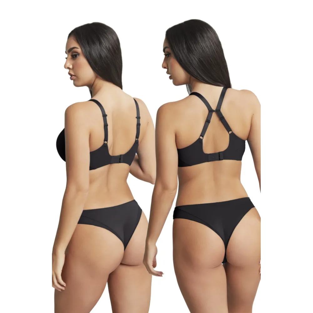 Cleo by Panache Faith noir plunge usztywniany biustonosz do dekoltów