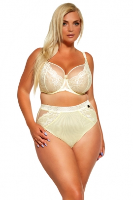 KrisLine  Sunshine banana soft lace biustonosz