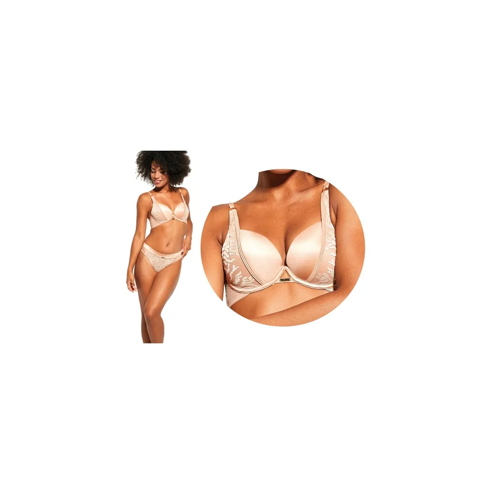 KrisLine Carmen Pink beżowy brassiere biustonosz push-up