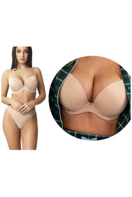 Cleo by Panache Faith latte plunge biustonosz usztywniany