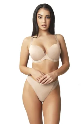 Cleo by Panache Faith latte plunge biustonosz usztywniany