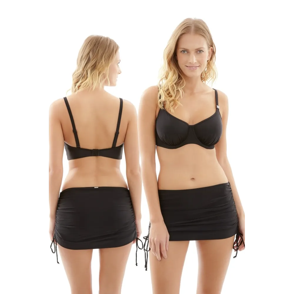 Panache Anya figi ze spódnicą strój kąpielowy black