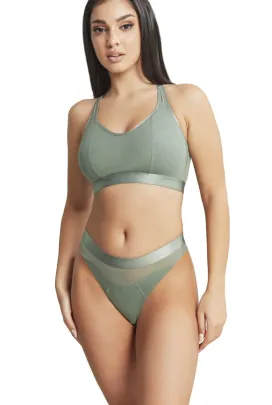 Cleo by Panache Freedom khaki biustonosz bralette bezfiszbinowy