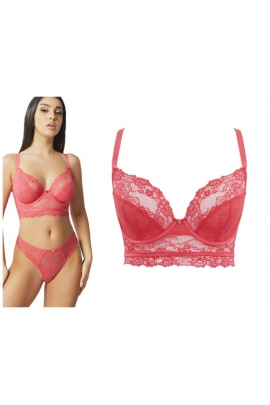 Cleo by Panache Selena paradise pink longline biustonosz soft