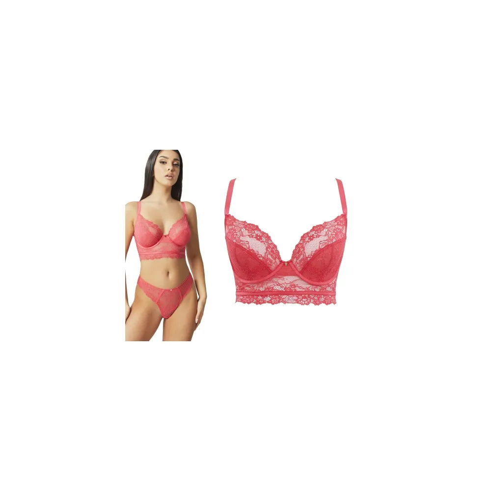 Cleo by Panache Selena paradise pink longline biustonosz soft