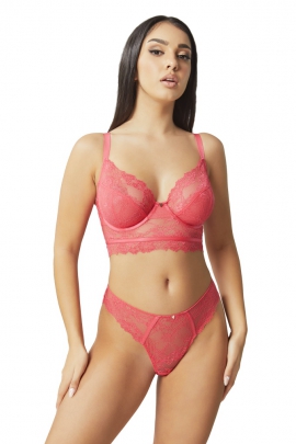 Cleo by Panache Selena paradise pink longline biustonosz soft