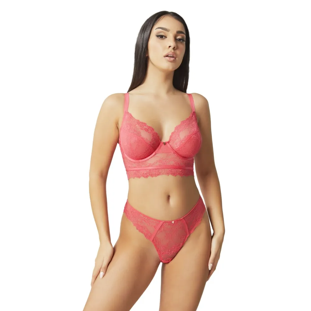 Cleo by Panache Selena paradise pink longline biustonosz soft