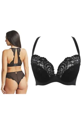 Cleo by Panache Addison czarny biustonosz soft plunge