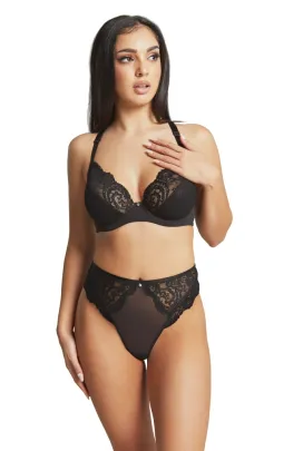 Cleo by Panache Addison czarny biustonosz soft plunge