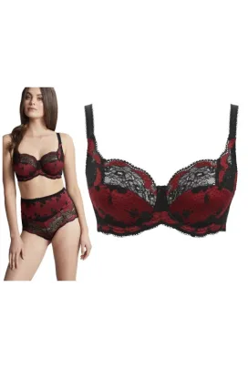 Panache Clara noir/ruby biustonosz soft na fiszbinach