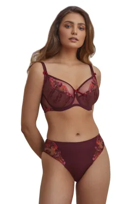 Dalia Gwen K37 bordo-liście biustonosz semi-soft