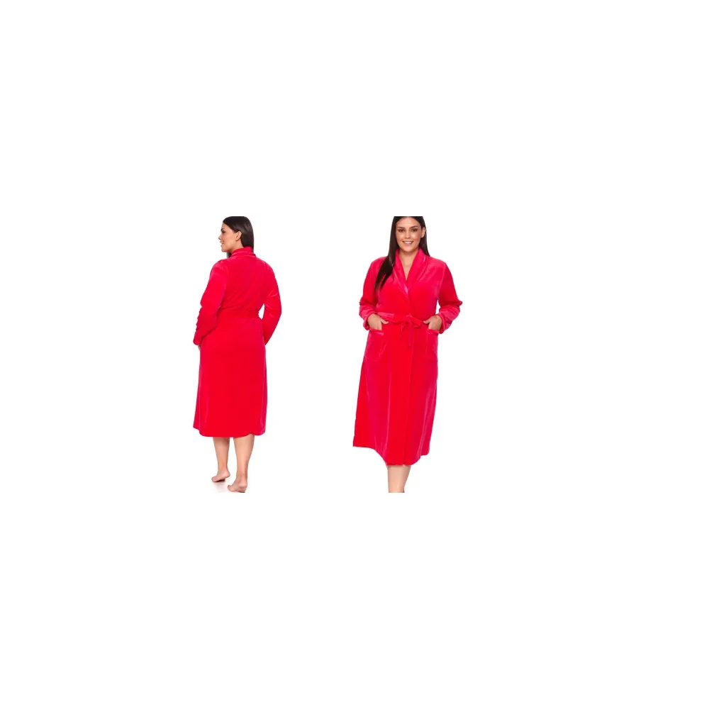 Doctor Nap SWA1078 szlafrok długi hot pink