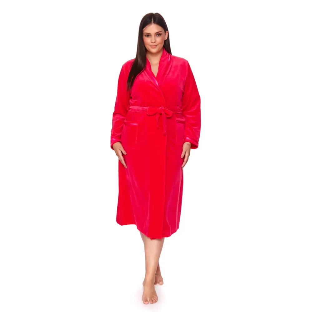 Doctor Nap SWA1078 szlafrok długi hot pink