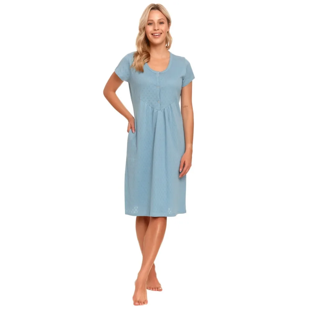 Doctor Nap 4444 koszula nocna satin blue ciążowa
