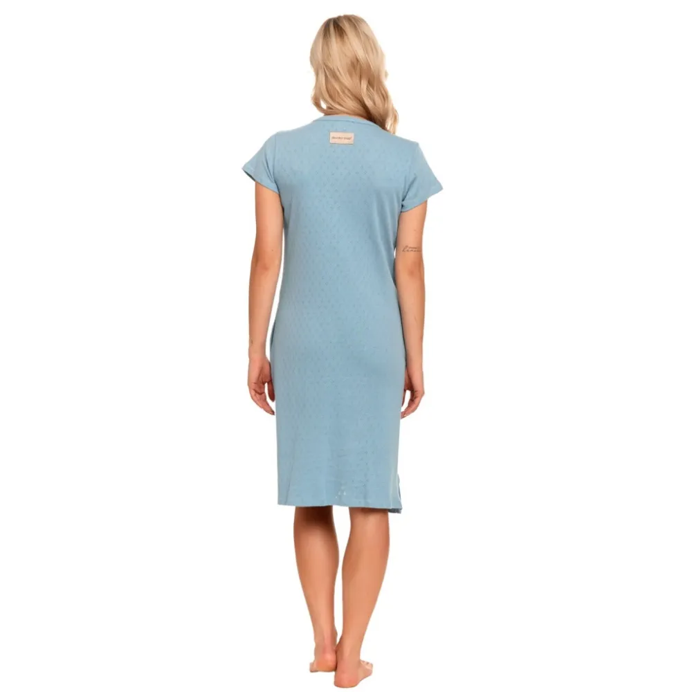 Doctor Nap 4444 koszula nocna satin blue ciążowa