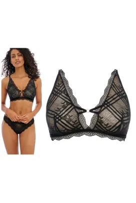 Freya Fatale noir bralette biustonosz bezfiszbinowy