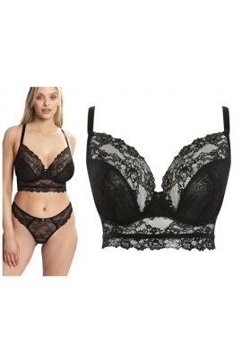 Cleo by Panache Selena noir longline biustonosz soft