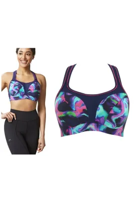 Panache Sport cyber swirl biustonosz sportowy z fiszbinami