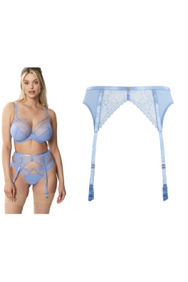 Cleo by Panache Valentina luxe denim blue pas do pończoch