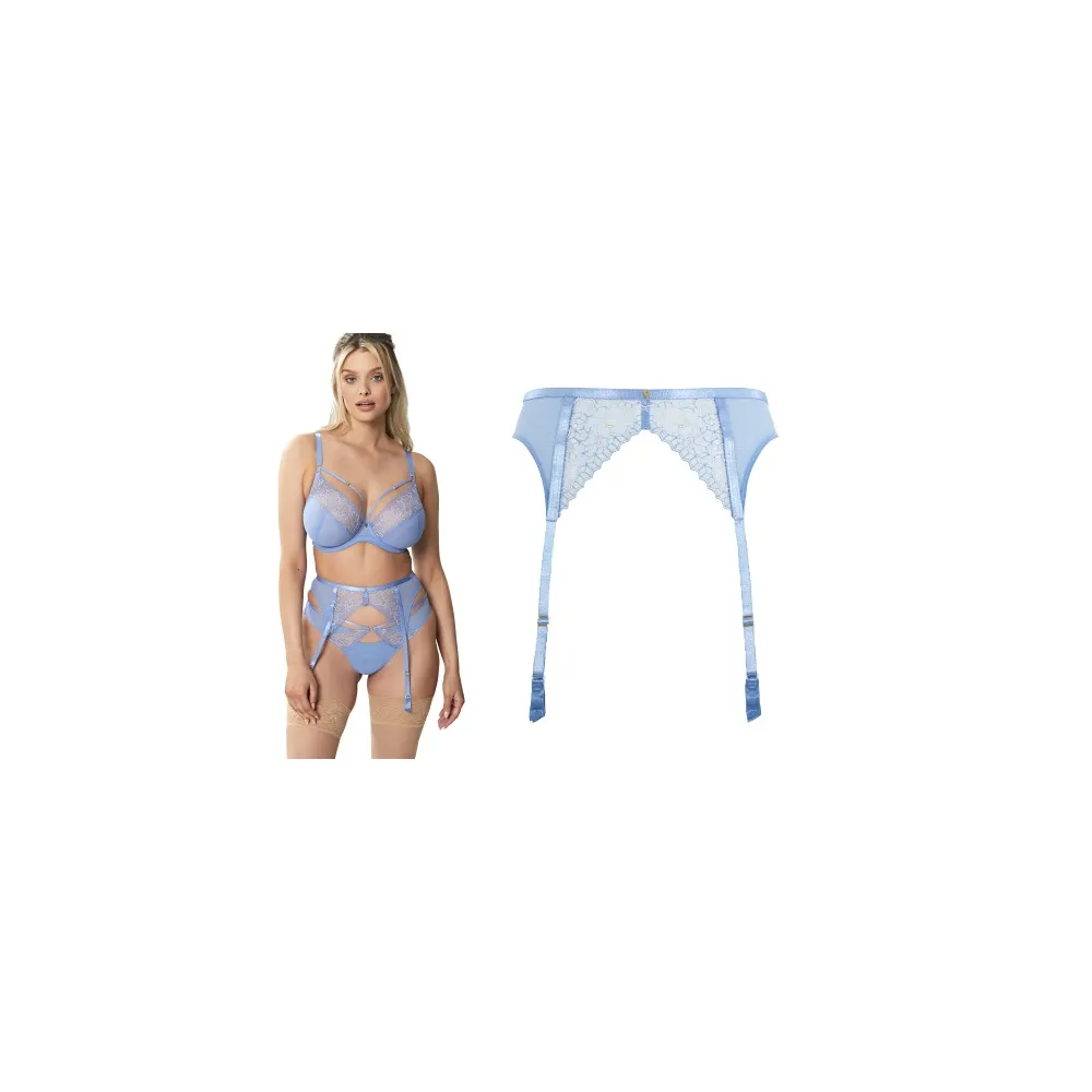 Cleo by Panache Valentina luxe denim blue pas do pończoch
