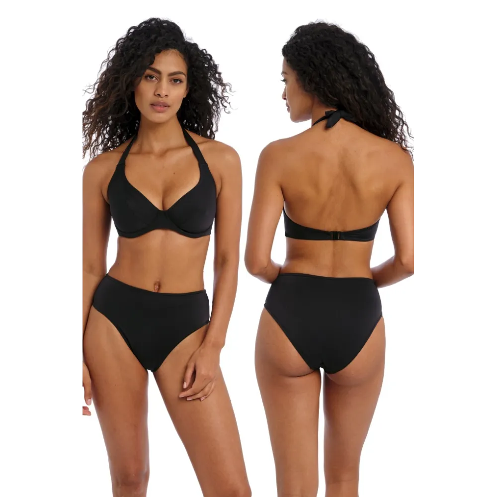 Freya Jewel Cove plain black figi wysokie do stroju kąpielowego