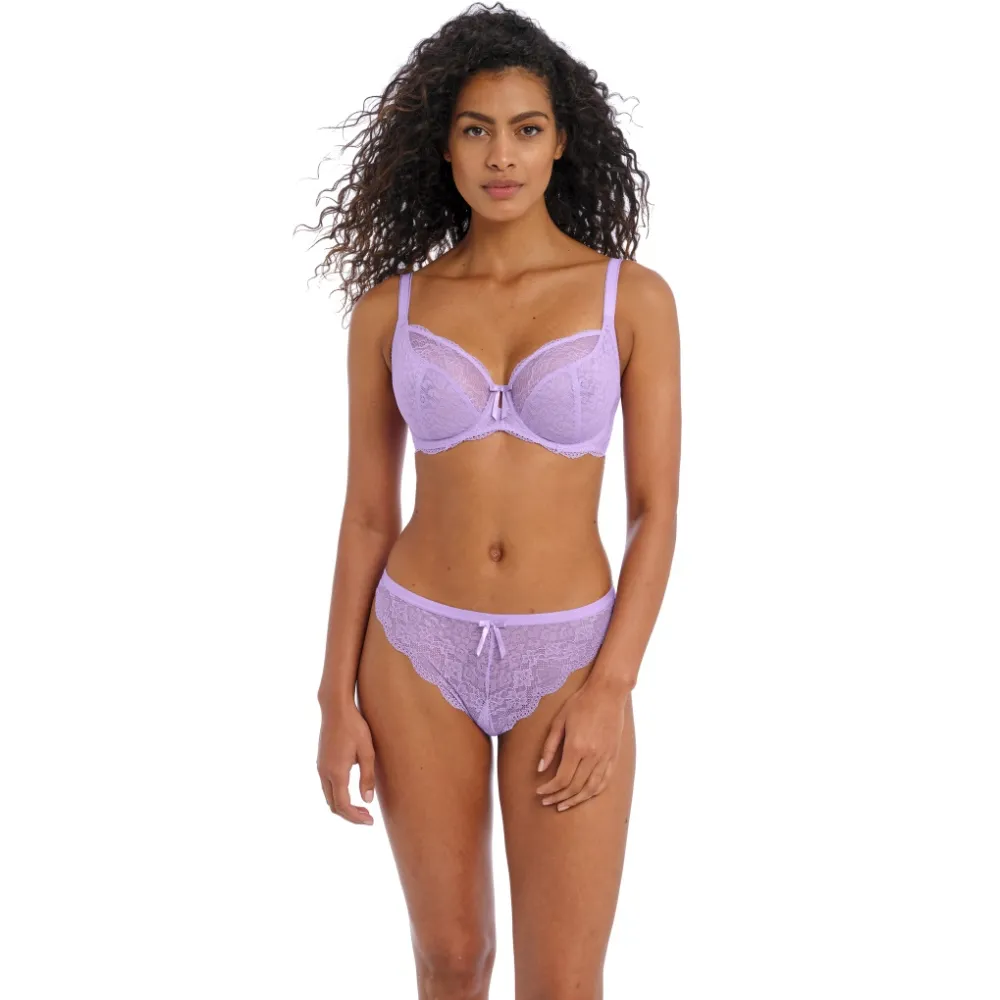 Freya Fancies purple rose plunge biustonosz soft