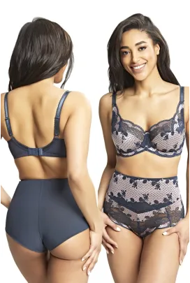 Panache Clara navy/pearl biustonosz soft na fiszbinach