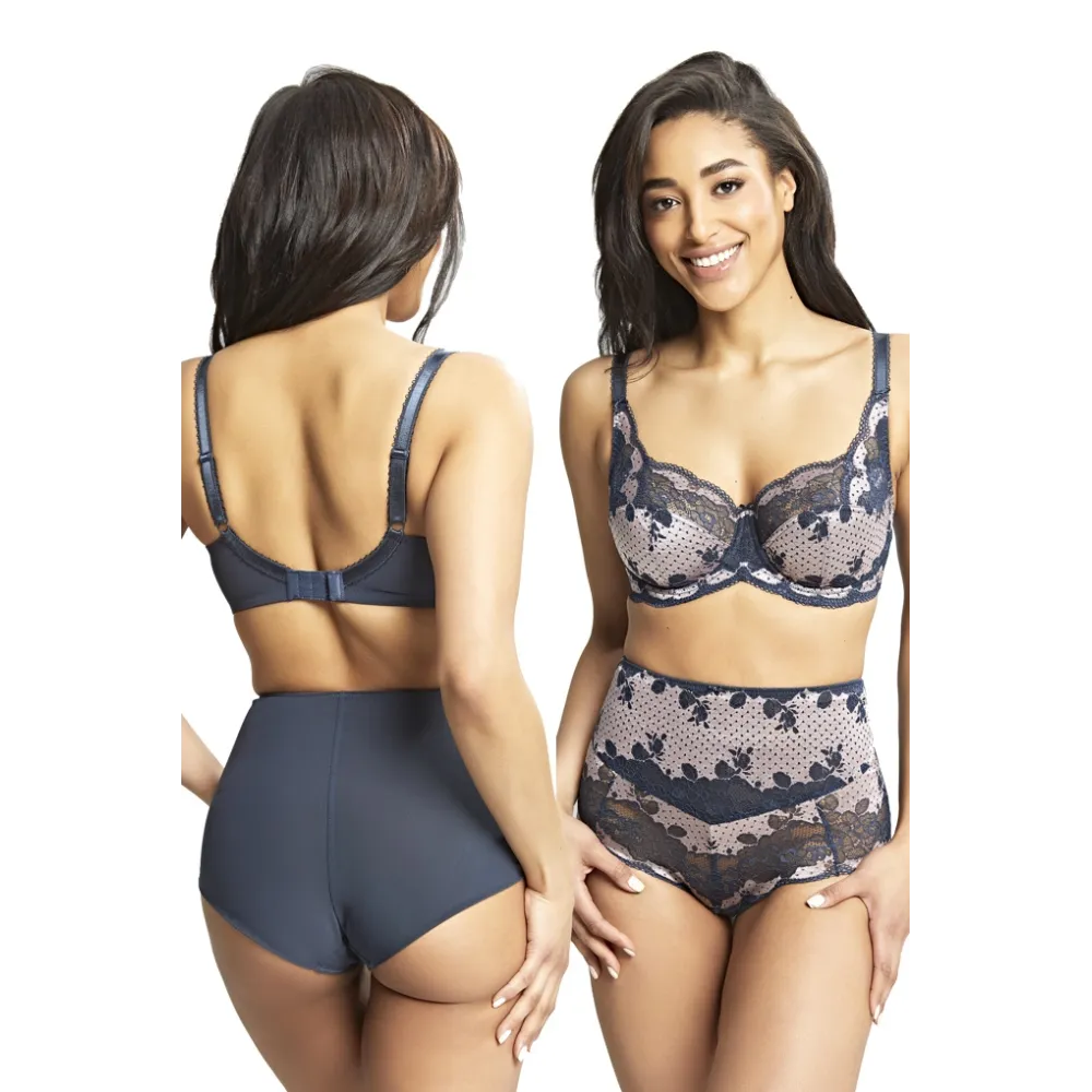 Panache Clara navy/pearl biustonosz soft na fiszbinach