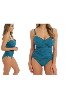 Fantasie Ottawa petrol tankini koszulka do stroju kąpielowego front twist