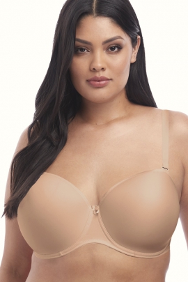 Elomi Smooth sahara moulded strapless biustonosz bardotka usztywniany